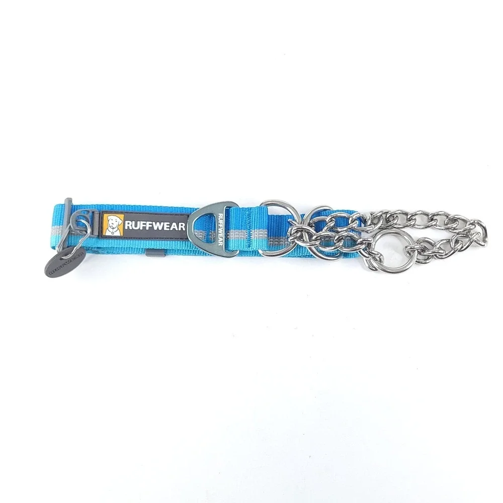 Ruffwear Chain Reaction Reflective Dog Collar Blue Medium 14-20in Neck